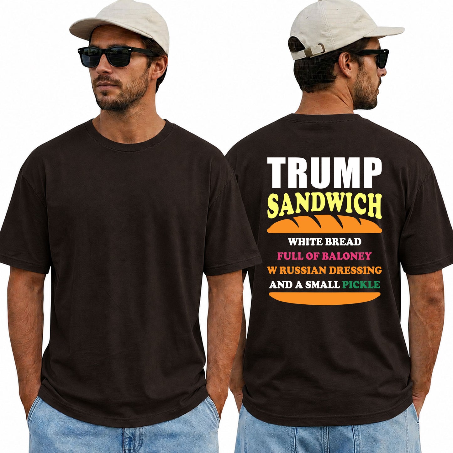 Trump Sandwich Shirt Funny Anti Trump Political Graphic Tee Liberal Gift For Adults