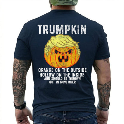 Trumpkin Halloween Shirt Funny Anti Trump Political Graphic Tee Pumpkin Gift For Adults