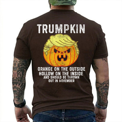 Trumpkin Halloween Shirt Funny Anti Trump Political Graphic Tee Pumpkin Gift For Adults