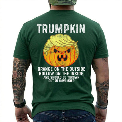 Trumpkin Halloween Shirt Funny Anti Trump Political Graphic Tee Pumpkin Gift For Adults