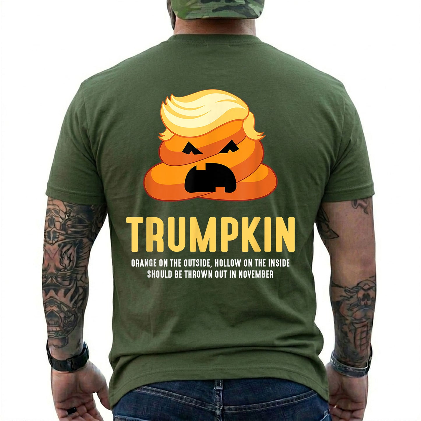 Trumpkin Poop Halloween Shirt Funny Anti Trump Political Graphic Tee Costume Gift For Adults