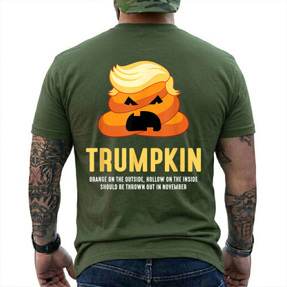 Trumpkin Poop Halloween Shirt Funny Anti Trump Political Graphic Tee Costume Gift For Adults