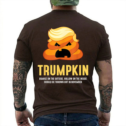 Trumpkin Poop Halloween Shirt Funny Anti Trump Political Graphic Tee Costume Gift For Adults