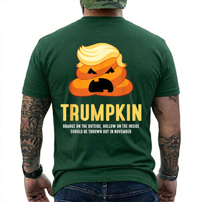 Trumpkin Poop Halloween Shirt Funny Anti Trump Political Graphic Tee Costume Gift For Adults