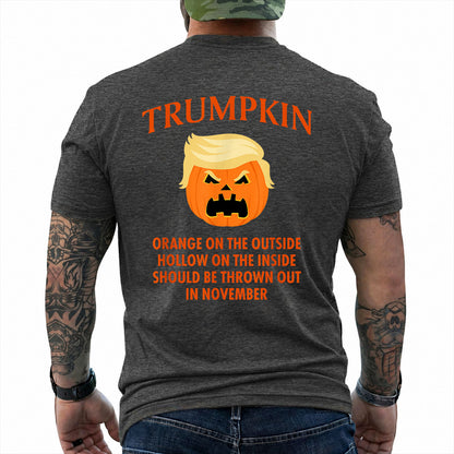 Trumpkin Pumpkin Halloween Shirt Funny Anti Trump Political Graphic Tee Costume Gift For Adults