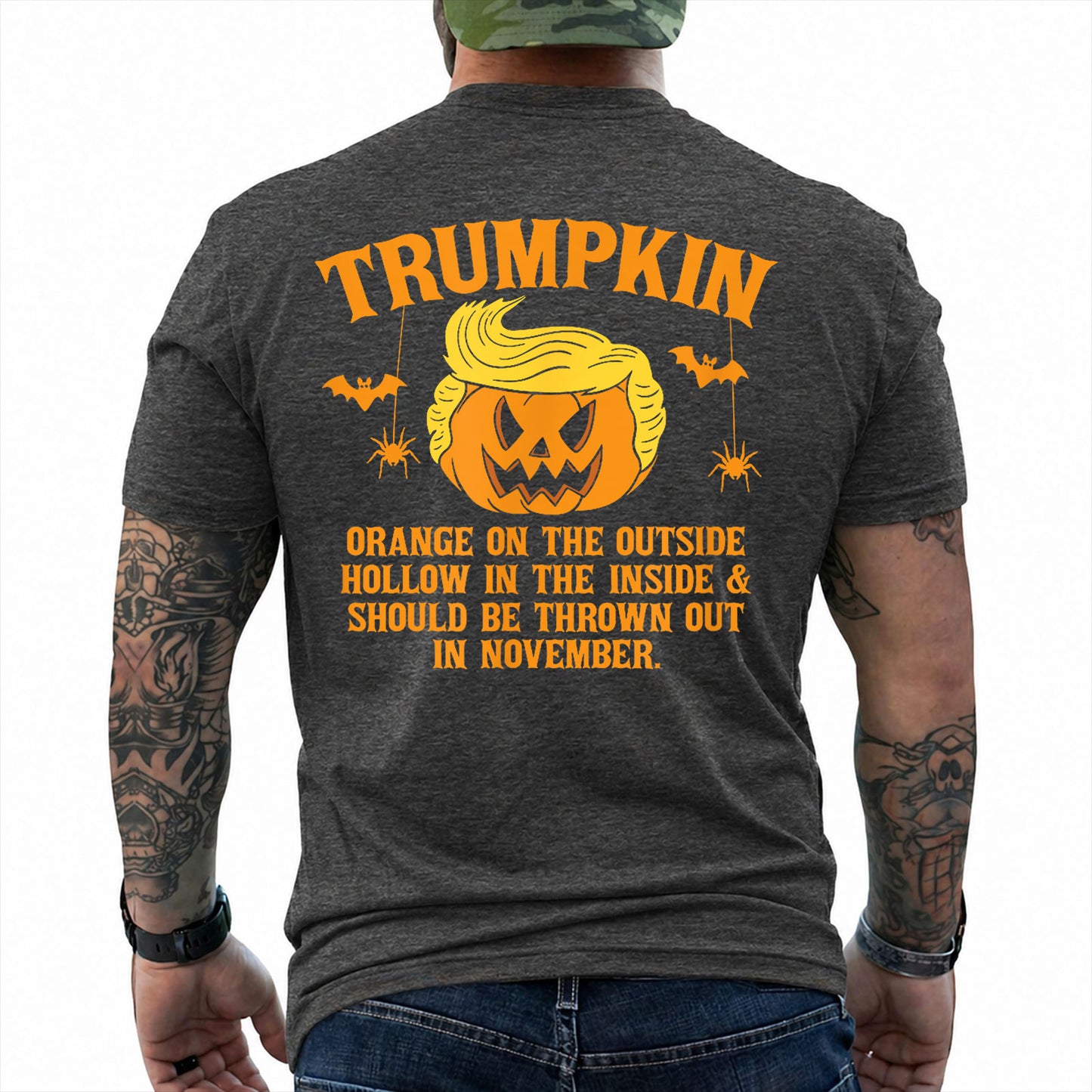 Trumpkin Shirt Funny Anti Trump Halloween Graphic Tee Political Protest Gift For Adults
