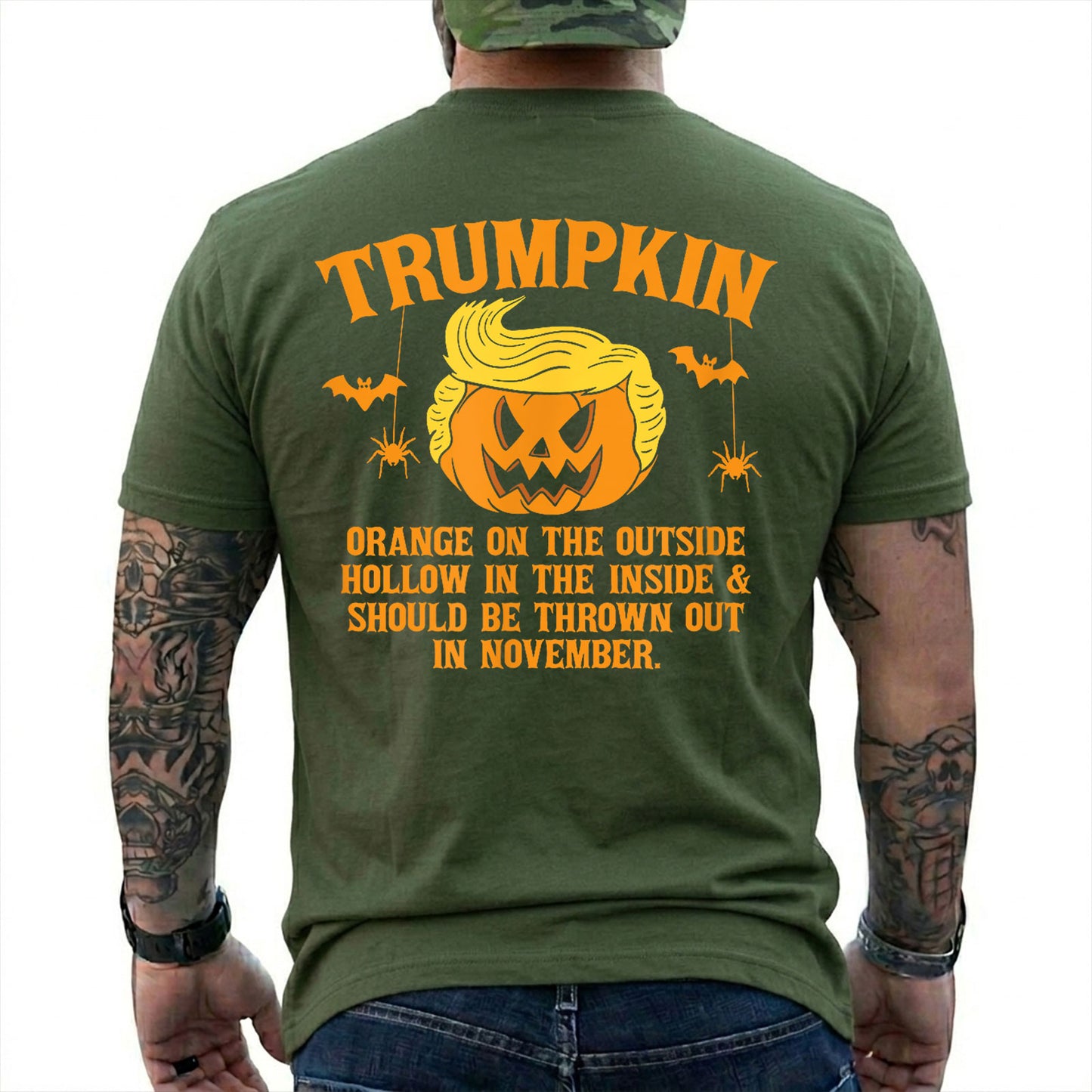 Trumpkin Shirt Funny Anti Trump Halloween Graphic Tee Political Protest Gift For Adults