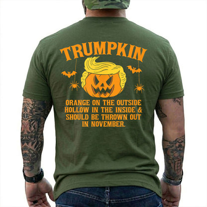 Trumpkin Shirt Funny Anti Trump Halloween Graphic Tee Political Protest Gift For Adults