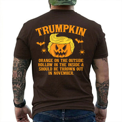 Trumpkin Shirt Funny Anti Trump Halloween Graphic Tee Political Protest Gift For Adults