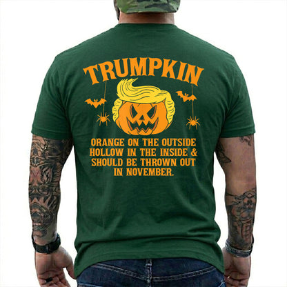 Trumpkin Shirt Funny Anti Trump Halloween Graphic Tee Political Protest Gift For Adults