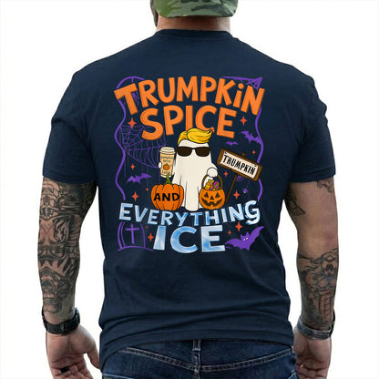 Trumpkin Spice And Everything Ice Shirt Funny Anti Trump Halloween Political Graphic Tee Pumpkin Costume Gift For Adults