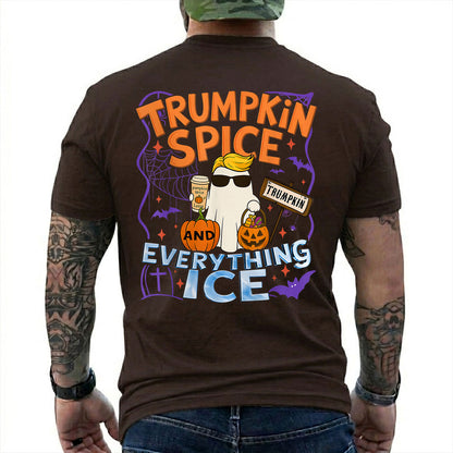 Trumpkin Spice And Everything Ice Shirt Funny Anti Trump Halloween Political Graphic Tee Pumpkin Costume Gift For Adults