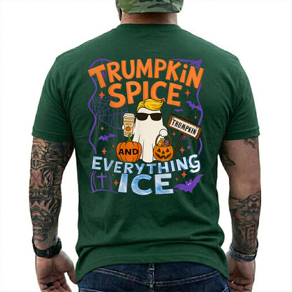 Trumpkin Spice And Everything Ice Shirt Funny Anti Trump Halloween Political Graphic Tee Pumpkin Costume Gift For Adults
