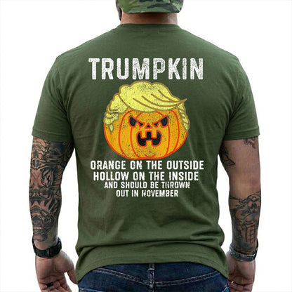 Trumpkin Halloween Shirt Funny Anti Trump Political Graphic Tee Pumpkin Gift For Adults