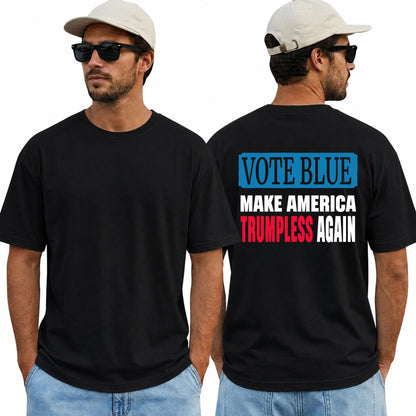 Vote Blue Make America Smart Again Shirt Funny Anti Trump Political Graphic Tee Liberal Gift For Adults