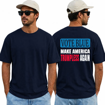 Vote Blue Make America Smart Again Shirt Funny Anti Trump Political Graphic Tee Liberal Gift For Adults