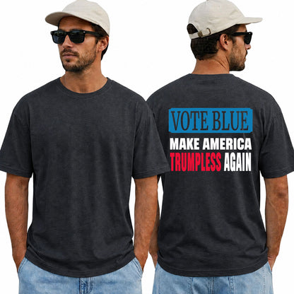 Vote Blue Make America Smart Again Shirt Funny Anti Trump Political Graphic Tee Liberal Gift For Adults