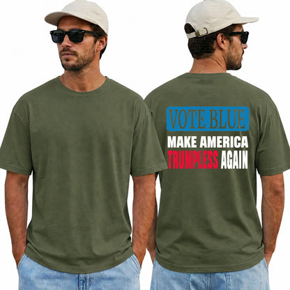 Vote Blue Make America Smart Again Shirt Funny Anti Trump Political Graphic Tee Liberal Gift For Adults