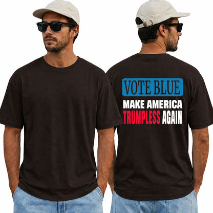 Vote Blue Make America Smart Again Shirt Funny Anti Trump Political Graphic Tee Liberal Gift For Adults