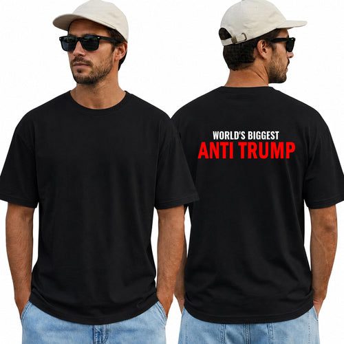 Worlds Biggest Anti Trump Shirt Funny Political Graphic Tee Liberal Gift For Adults