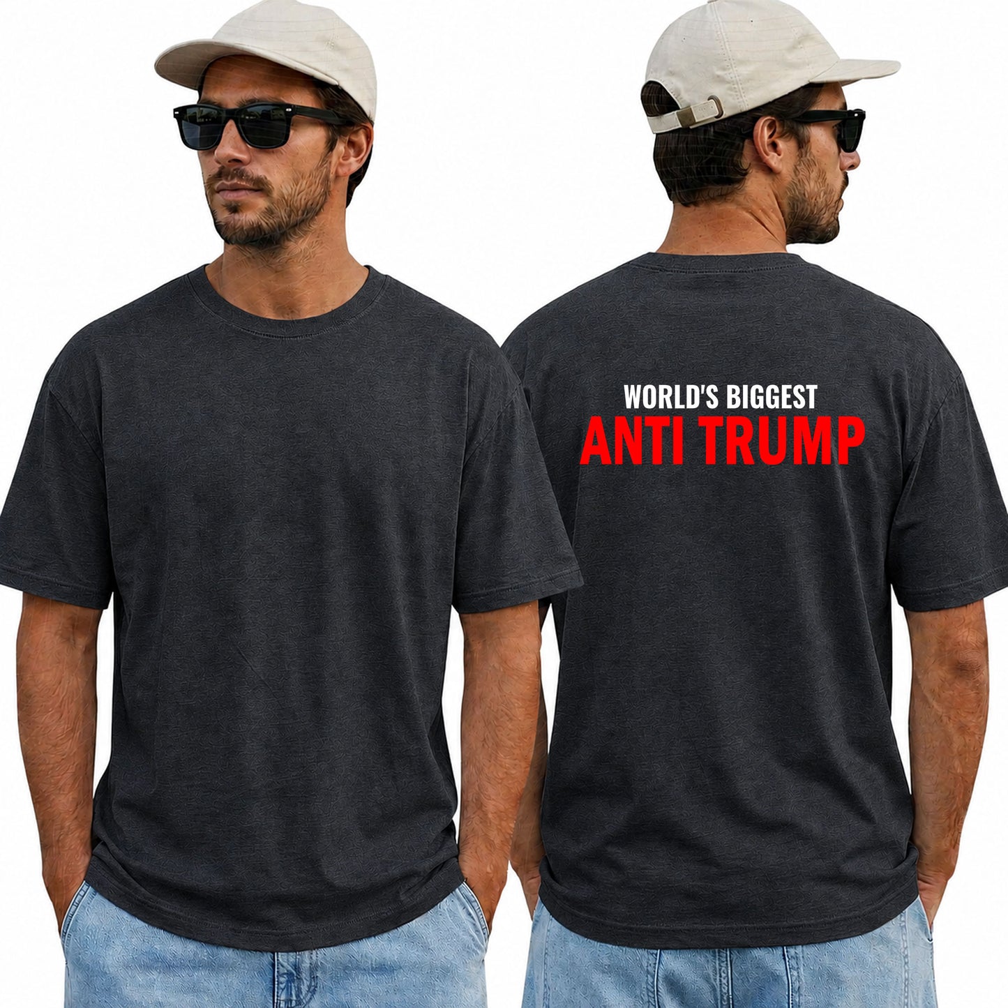 Worlds Biggest Anti Trump Shirt Funny Political Graphic Tee Liberal Gift For Adults