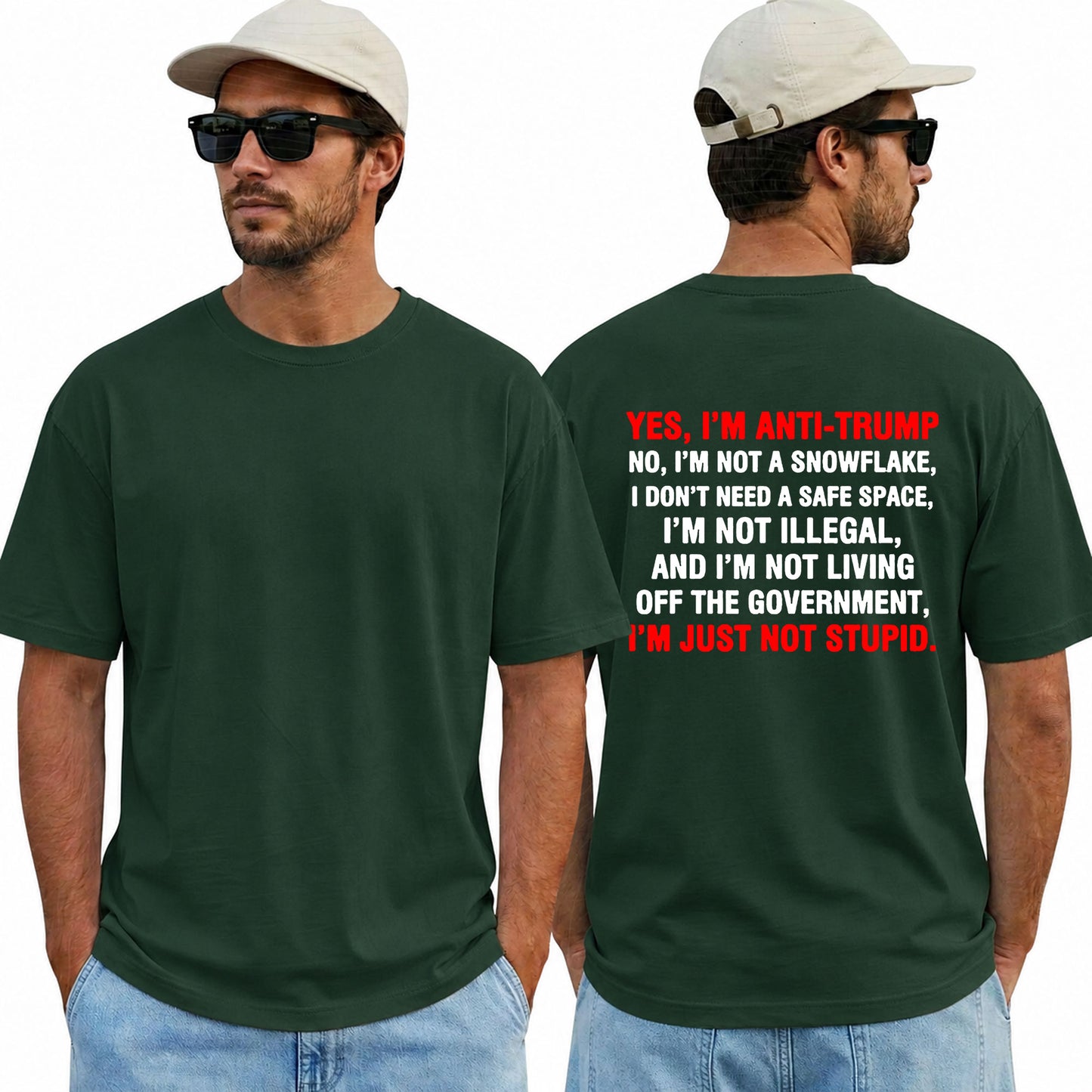 Yes Im Anti Trump Shirt Funny Anti Trump Political Graphic Tee Liberal Gift For Adults