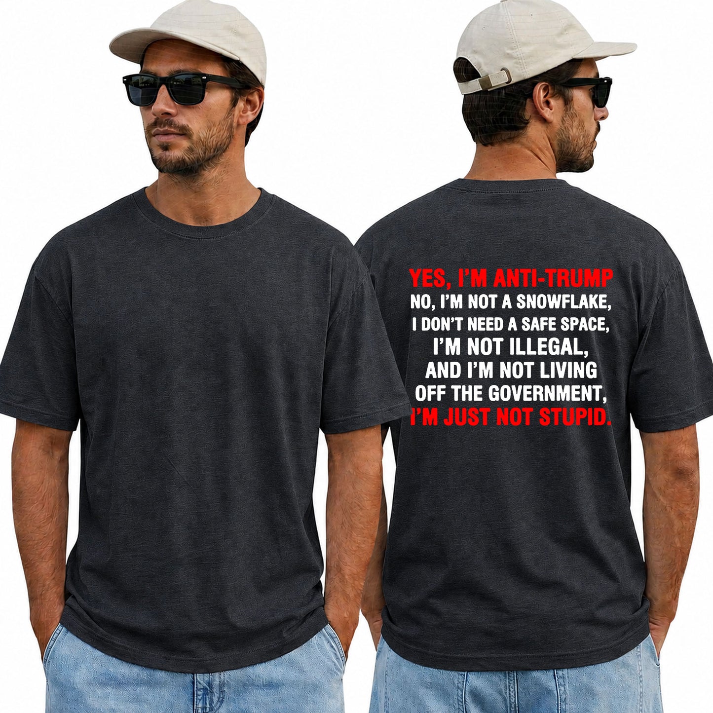 Yes Im Anti Trump Shirt Funny Liberal Political Graphic Tee Protest Gift For Adults