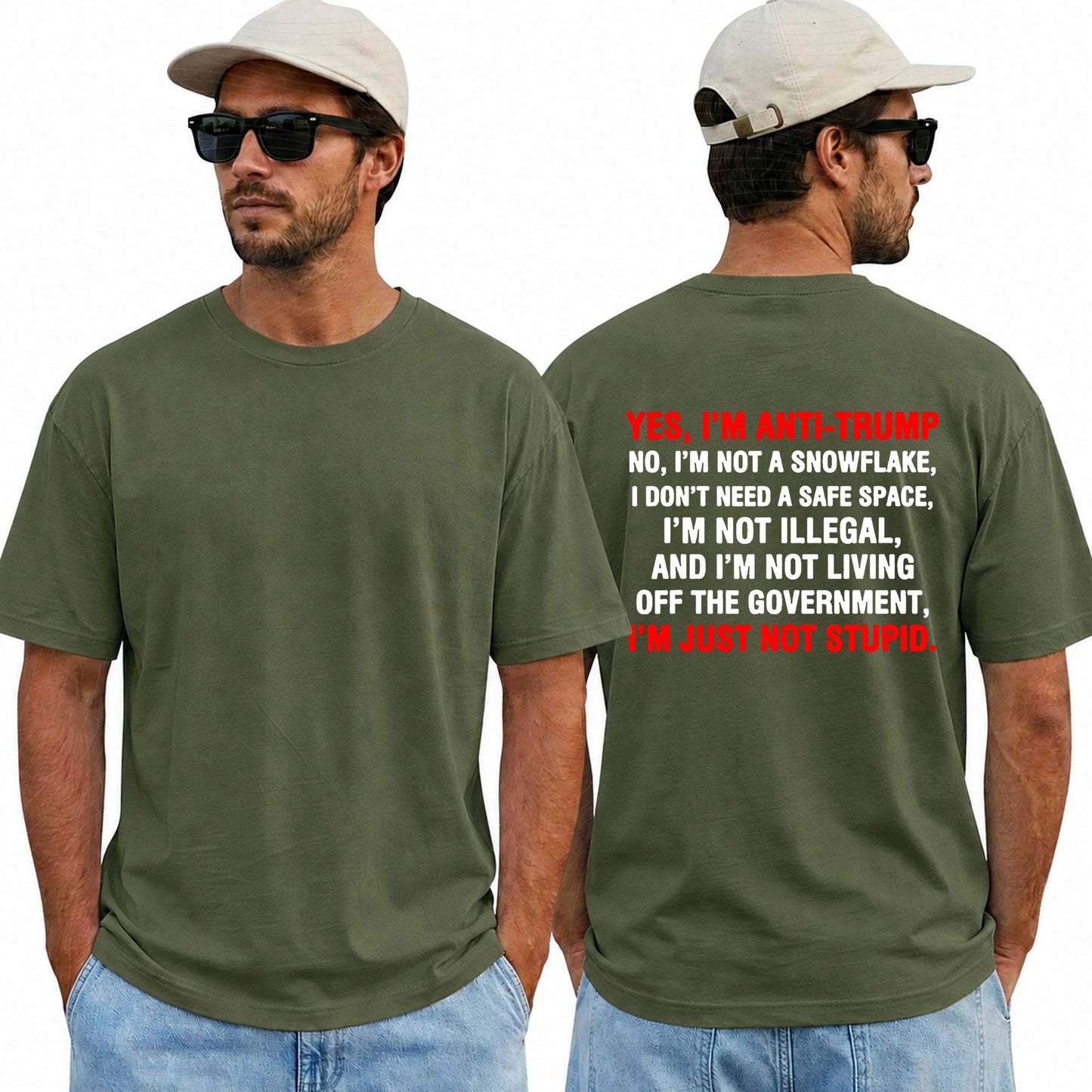Yes Im Anti Trump Shirt Funny Anti Trump Political Graphic Tee Liberal Gift For Adults