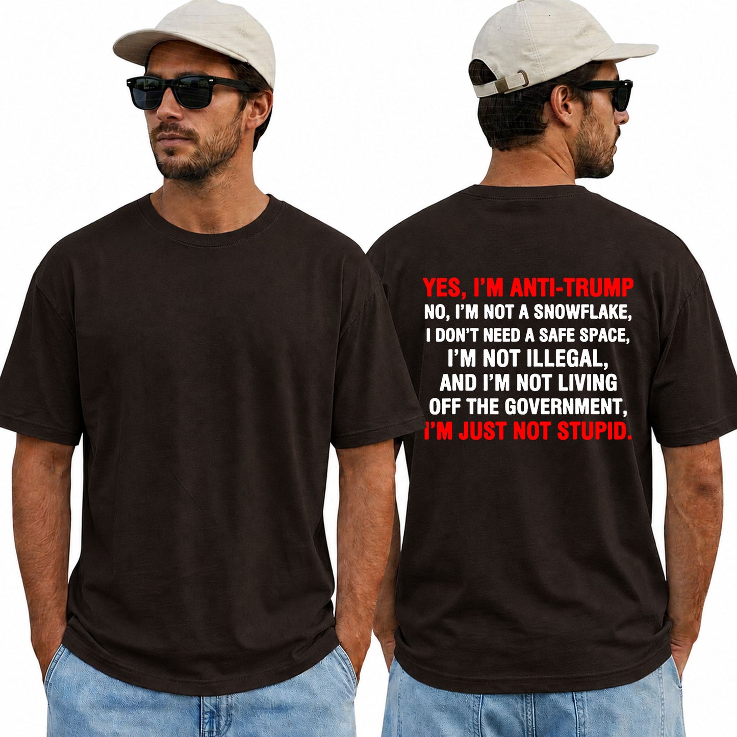 Yes Im Anti Trump Shirt Funny Anti Trump Political Graphic Tee Liberal Gift For Adults