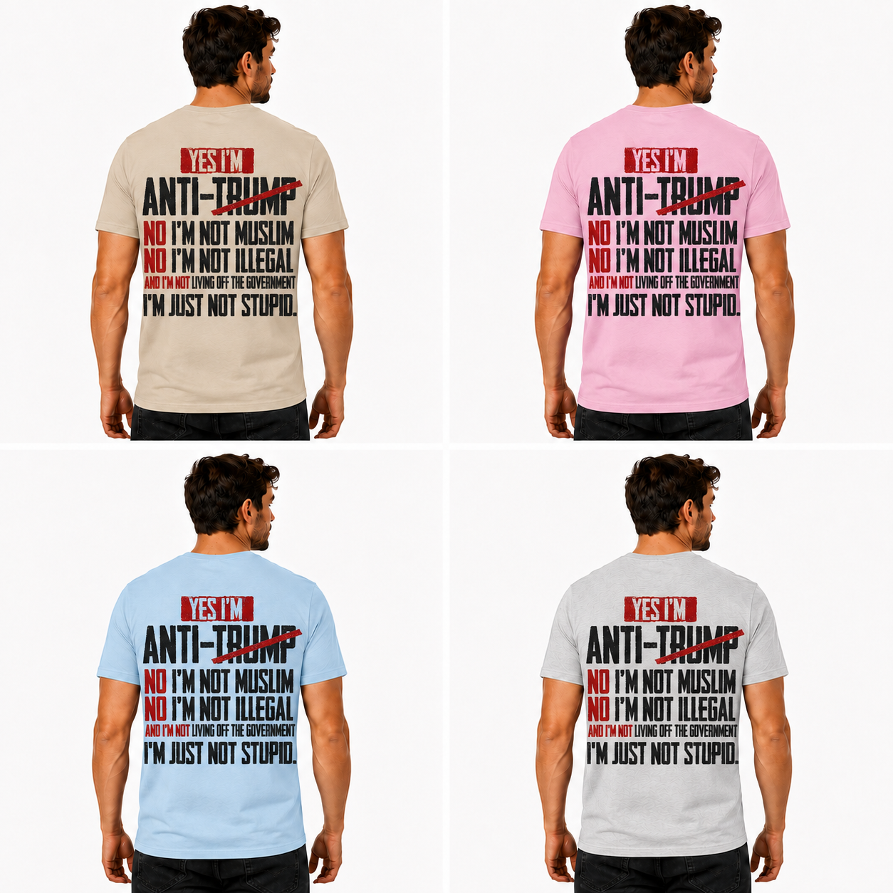Yes Im Anti Trump Shirt Funny Political Graphic Tee Anti Trump Protest Gift For Adults