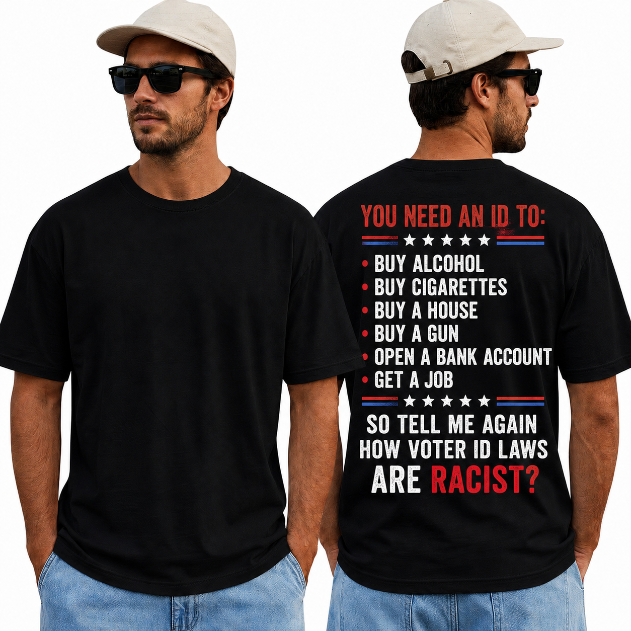 You Need An ID Shirt Funny Conservative Patriotic Graphic Tee Voter Rights Gift For Adults