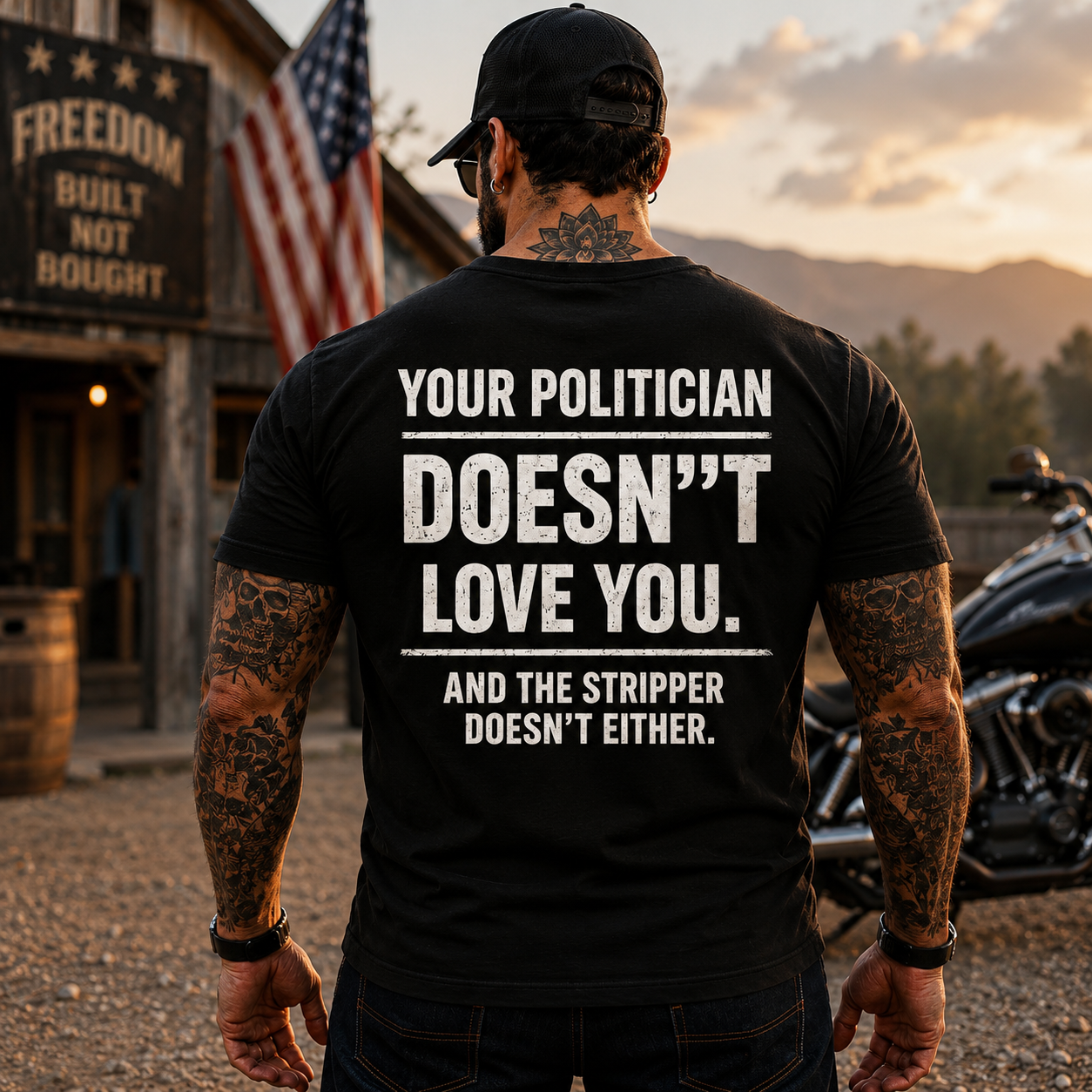 Your Politician Doesnt Love You Shirt Funny Political Humor Graphic Tee Sarcastic Election Gift For Adults