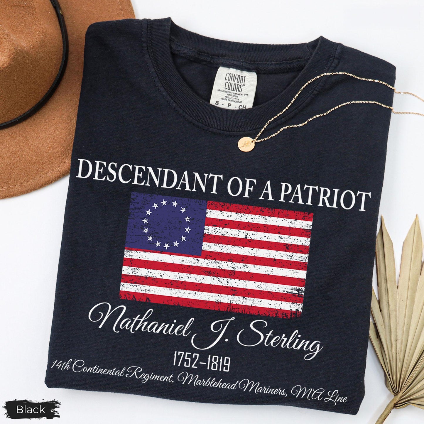 Custom Descendant of a Patriot TShirt, Daughters of the American Revolution or Sons of the American Revolution Shirt, DAR Shirt, SAR Shirt