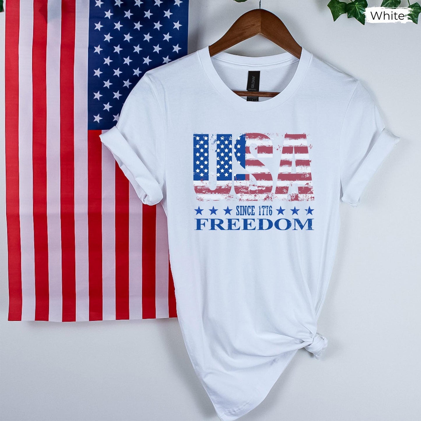 Retro USA Since 1776 Shirt, Distressed Retro American Flag Patriotic Sweat, Memorial Day Tee