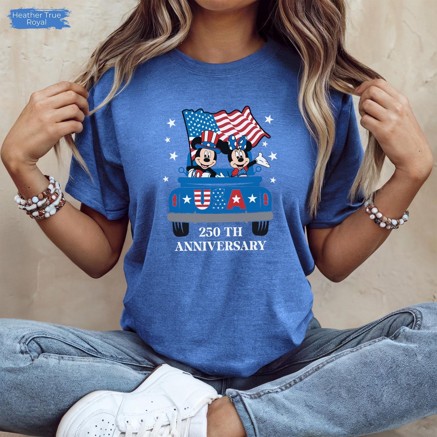 Mickey And Minie USA 250 Shirt, American Flag Tee, 1776–2026 Shirt for Men & Women, 4th Of July Shirt, 250th America Anniversary tee