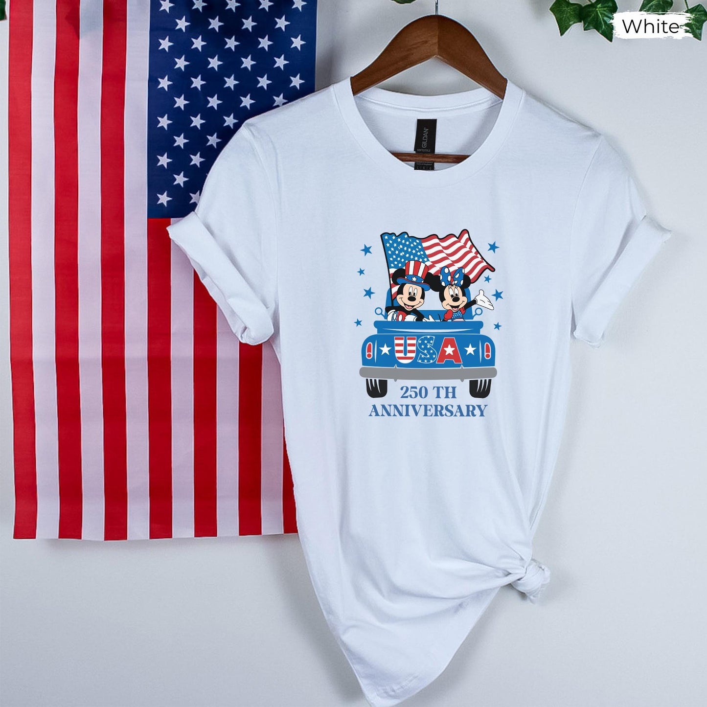 Mickey And Minie USA 250 Shirt, American Flag Tee, 1776–2026 Shirt for Men & Women, 4th Of July Shirt, 250th America Anniversary tee