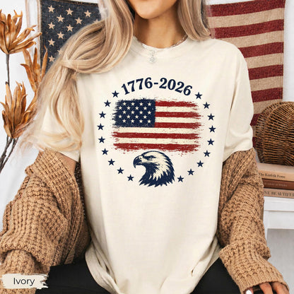 Comfort Colors® Made in America Shirt, USA Flag T-Shirt, America 250th Anniversary Tee, 4th of July, Independence Day Tee