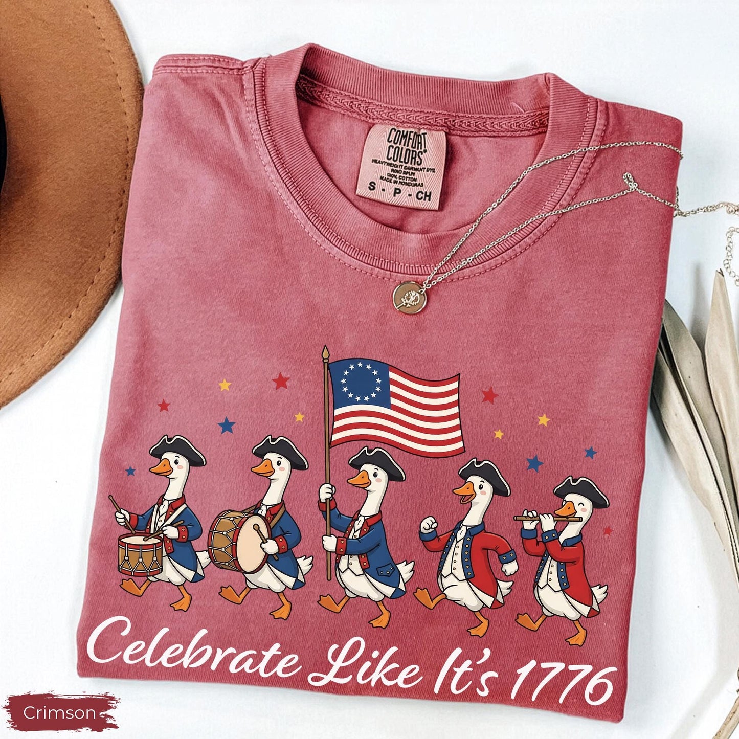 Comfort Colors® Funny Goose 250th Anniversary Shirt, Celebrate Like It's 1776, 250 Years of Freedom Tee, Patriotic Shirt, USA 1776 Shirt