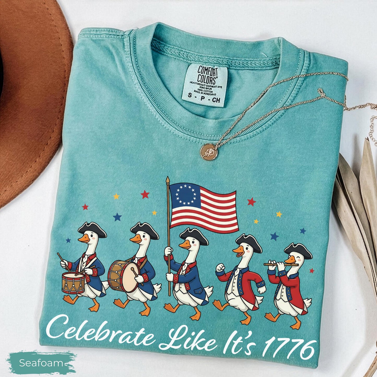 Comfort Colors® Funny Goose 250th Anniversary Shirt, Celebrate Like It's 1776, 250 Years of Freedom Tee, Patriotic Shirt, USA 1776 Shirt