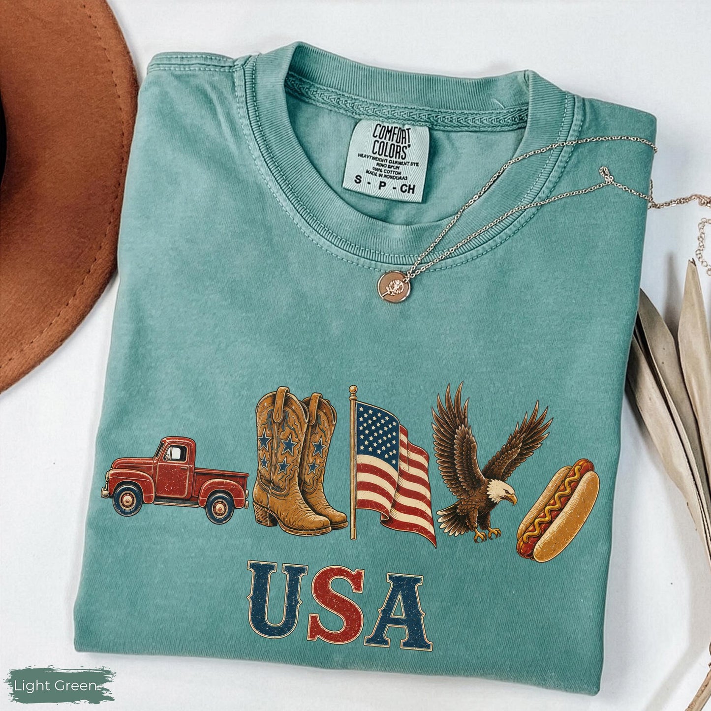 Comfort Colors American Icons Shirt, USA Flag Tee, 4th Of July Graphic Tee, Country Clothing, Western Tee, Independence Day Shirt
