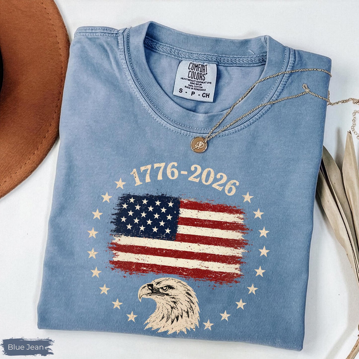 Comfort Colors® Made in America Shirt, USA Flag T-Shirt, America 250th Anniversary Tee, 4th of July, Independence Day Tee