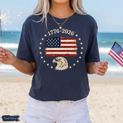 Comfort Colors® Made in America Shirt, USA Flag T-Shirt, America 250th Anniversary Tee, 4th of July, Independence Day Tee