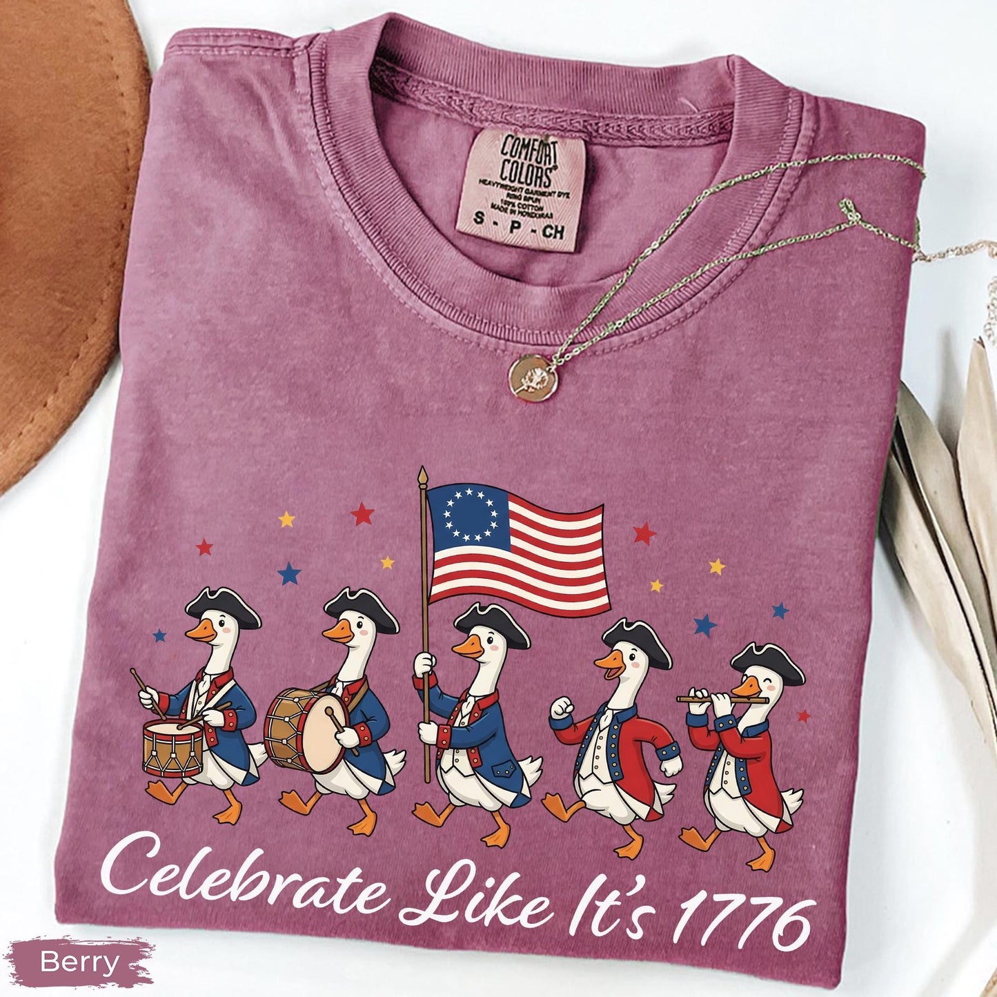 Comfort Colors® Funny Goose 250th Anniversary Shirt, Celebrate Like It's 1776, 250 Years of Freedom Tee, Patriotic Shirt, USA 1776 Shirt