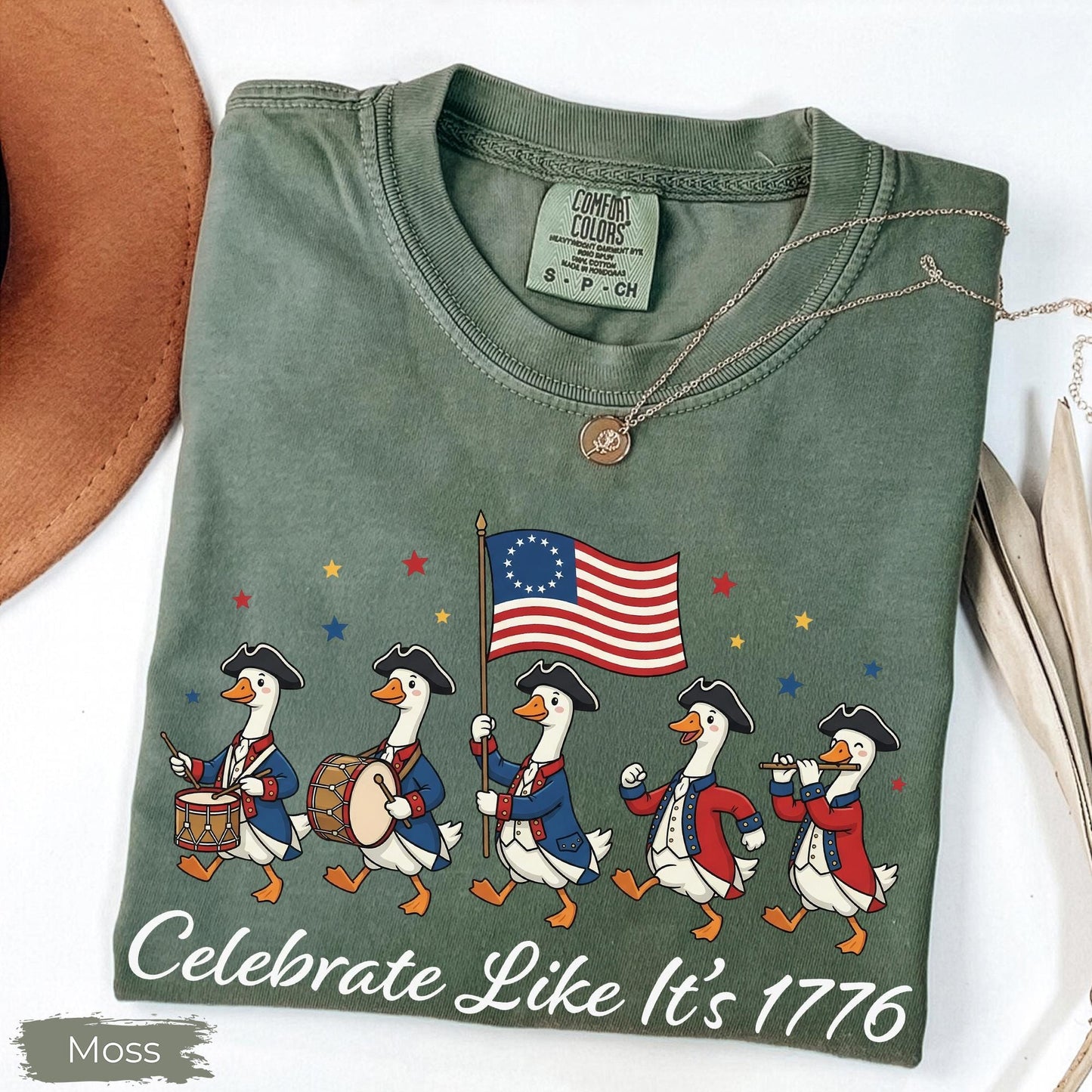Comfort Colors® Funny Goose 250th Anniversary Shirt, Celebrate Like It's 1776, 250 Years of Freedom Tee, Patriotic Shirt, USA 1776 Shirt